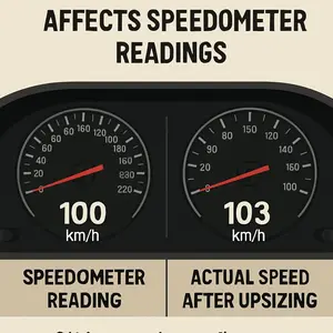 the reading vs real speed when upsizing tyres